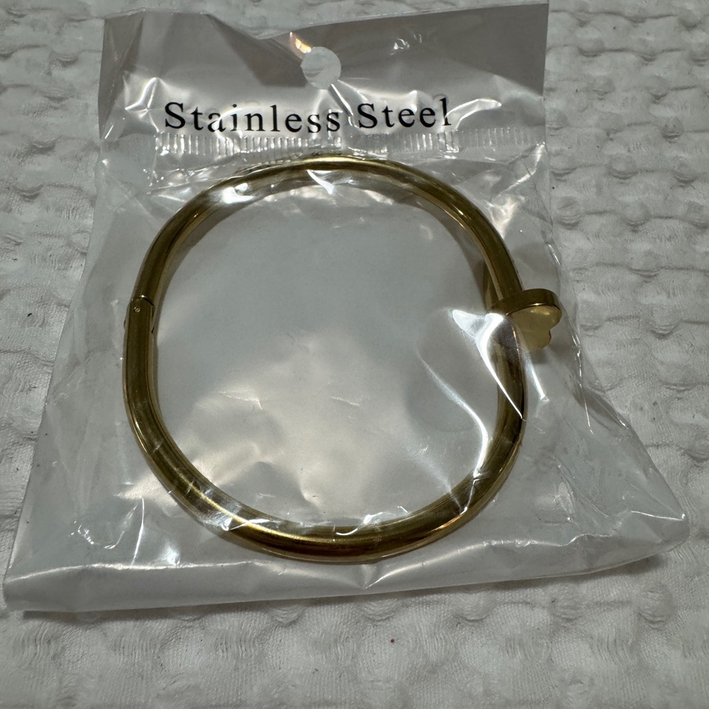 Gold Stainless Steel Bangle